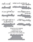 Spellbinders - Say Cheese Classic Pooh Birthday Collection - Press Plates & Dies - A Very Happy Birthday Sentiments-ScrapbookPal