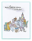 Spellbinders - Say Cheese Classic Pooh Birthday Collection - Press Plates & Dies - A Very Happy Birthday Sentiments-ScrapbookPal