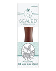 Spellbinders - Sealed 3D Botanicals Collection - 3D Wax Seal Stamp - Peony Butterfly-ScrapbookPal