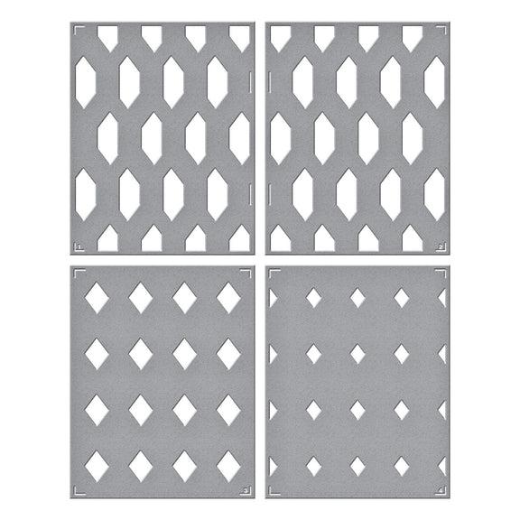 Spellbinders - Sealed by Spellbinders Collection - Stencils - Layered Geometric Diamond-ScrapbookPal
