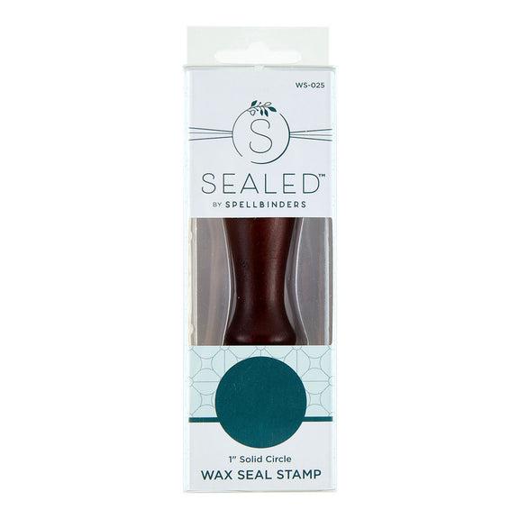 Spellbinders - Sealed by Spellbinders Collection - Wax Seal Stamp - 1" Solid Circle-ScrapbookPal