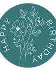 Spellbinders - Sealed by Spellbinders Collection - Wax Seal Stamp - Wildflower Happy Birthday-ScrapbookPal