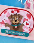 Spellbinders - Sending Hugs Collection - Stencils - Layered Puffy Hearts-ScrapbookPal