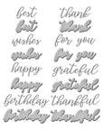 Spellbinders - Serenade of Autumn Collection - Dies - Serenade Sentiments-ScrapbookPal