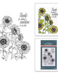 Spellbinders - Serenade of Autumn Collection - Press Plate - Sunflower Field-ScrapbookPal