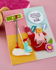 Spellbinders - Shiny New Day Collection - Clear Stamps - Shiny New Day Sentiments-ScrapbookPal
