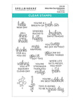 Spellbinders - Shiny New Day Collection - Clear Stamps - Shiny New Day Sentiments-ScrapbookPal