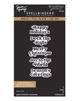 Spellbinders - Simon's Sentiments Collection - Letterpress + Foil Plate & Dies - Joyful Christmas Sentiments-ScrapbookPal