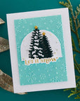Spellbinders - Simon's Snow Globes Collection - 3D Embossing Folder - Sparkling Snow-ScrapbookPal