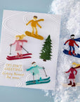 Spellbinders - Ski-son's Greetings Collection - 3D Embossing Folder - Streamline-ScrapbookPal