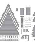 Spellbinders - Ski-son's Greetings Collection - Dies - Ski Lodge-ScrapbookPal