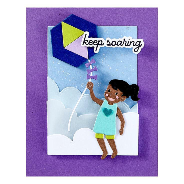 Spellbinders - Sky's the Limit Collection - Press Plates & Dies - Soaring Sentiments-ScrapbookPal
