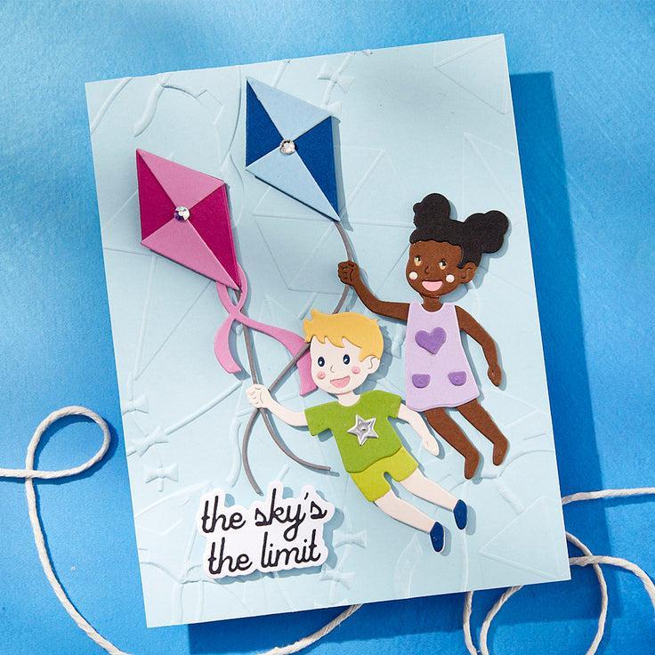 Spellbinders - Sky's the Limit Collection - Press Plates & Dies - Soaring Sentiments-ScrapbookPal