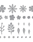 Spellbinders - Slimline Collection - Dies - Mini Blooms and Sprigs-ScrapbookPal