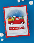 Spellbinders - Snow Globe Scenes Collection - Dies - Ripple Rectangle Frames-ScrapbookPal
