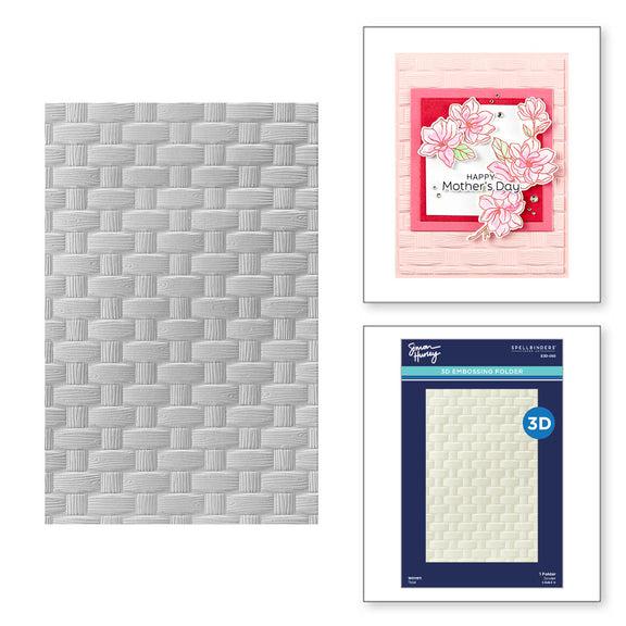 Spellbinders - Spring Sampler - 3D Embossing Folder - Woven-ScrapbookPal