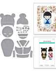 Spellbinders - Spring in Kyoto Collection - Dies - Kokeshi Dolls-ScrapbookPal