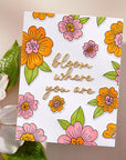 Spellbinders - Spring in Kyoto Collection - Press Plates & Dies - Blossoms & Sentiments-ScrapbookPal