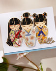 Spellbinders - Spring in Kyoto Collection - Press Plates & Dies - Kokeshi Dolls-ScrapbookPal