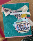 Spellbinders - Starry Holiday Collection - 3D Embossing Folder - Stars and Fronds Frame-ScrapbookPal