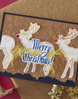 Spellbinders - Starry Holiday Collection - 3D Embossing Folder - Stars and Fronds Frame-ScrapbookPal