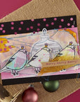 Spellbinders - Starry Holiday Collection - Registration Press Plates & Dies - Merry, Merry, Merry Bird-ScrapbookPal