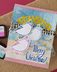 Spellbinders - Starry Holiday Collection - Registration Press Plates & Dies - Merry, Merry, Merry Bird-ScrapbookPal
