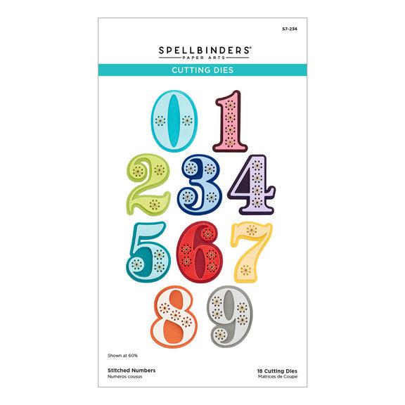 Spellbinders - Stitched Numbers &amp; More Collection - Dies - Stitched Numbers-ScrapbookPal