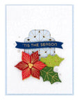 Spellbinders - Stitched for Christmas Collection - Dies - Stitched Poinsettia & Holly-ScrapbookPal