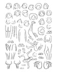 Spellbinders - Storybook Illustrations Collection - Clear Stamps - Illustrated Boys & Girls-ScrapbookPal