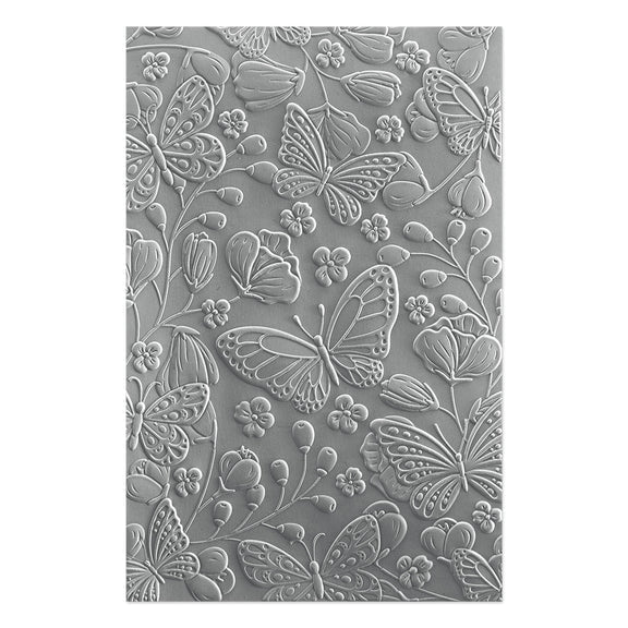 Spellbinders - Stylish Ovals Collection - 3D Embossing Folder - Beautiful Butterflies-ScrapbookPal