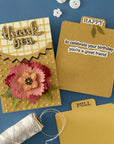 Spellbinders - Tabbed Classic Collection - Clear Stamps & Dies - Tabbed In & Out Sentiments-ScrapbookPal