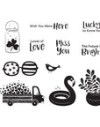 Spellbinders - The Cardmaker III Collection - Clear Stamps - Many Greetings-ScrapbookPal
