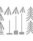 Spellbinders - Timeless Trees Collection - Dies - Whimsical Bottle Brush Trees-ScrapbookPal