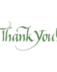 Spellbinders - Upright Italic Everyday Sentiments Collection - Letterpress + Foil Plate - Upright Italic Thank You!-ScrapbookPal