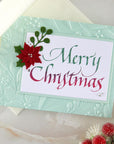 Spellbinders - Upright Italic Holiday Sentiments Collection - Letterpress + Foil Plate - Upright Italic Merry Christmas-ScrapbookPal