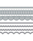 Spellbinders - Vivid Expressions Collection - Press Plates & Dies - Pressed Lace Borders-ScrapbookPal
