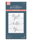 Spellbinders - Vivid Expressions Collection - Press Plates - Sweeping Script Sentiments-ScrapbookPal