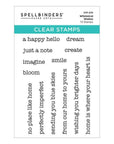 Spellbinders - Whimsical Village Collection - Clear Stamps - Whimsical Wishes-ScrapbookPal