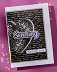 Spellbinders - Wildflowers Collection - Clear Stamps & Dies - Sending Smiles Sentiments-ScrapbookPal