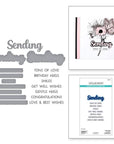 Spellbinders - Wildflowers Collection - Clear Stamps & Dies - Sending Smiles Sentiments-ScrapbookPal