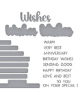 Spellbinders - Wildflowers Collection - Clear Stamps & Dies - Very Best Wishes Sentiments-ScrapbookPal