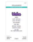 Spellbinders - Wildflowers Collection - Clear Stamps & Dies - Very Best Wishes Sentiments-ScrapbookPal