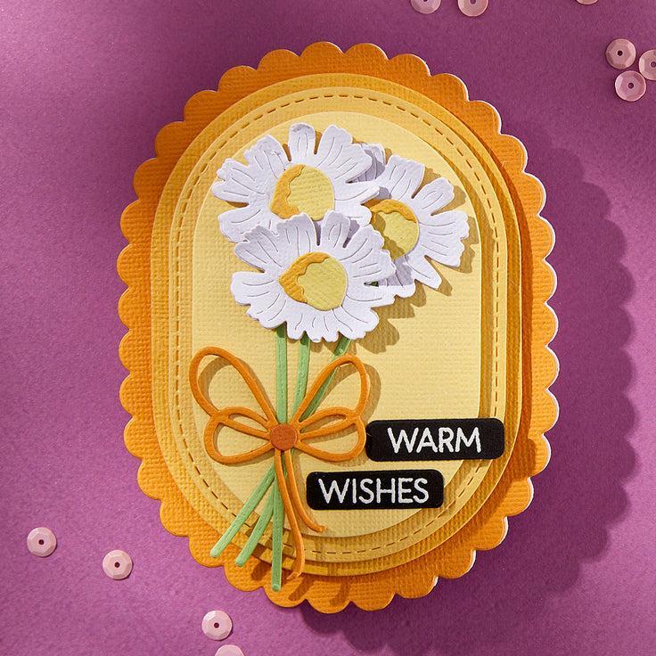 Spellbinders - Wildflowers Collection - Dies - Scallop and Stitched Edge Ovals-ScrapbookPal