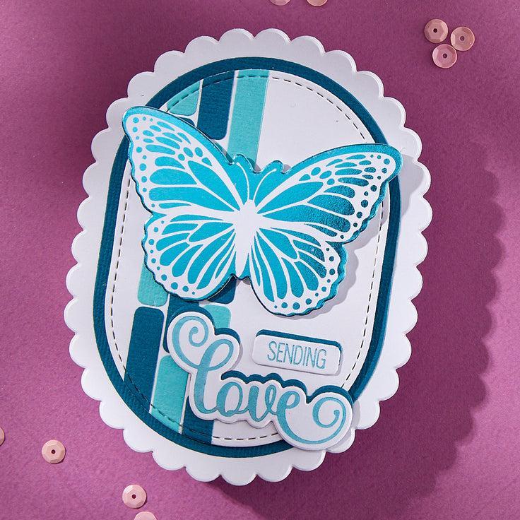 Spellbinders - Wildflowers Collection - Dies - Scallop and Stitched Edge Ovals-ScrapbookPal