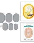 Spellbinders - Wildflowers Collection - Dies - Scallop and Stitched Edge Ovals-ScrapbookPal