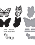 Spellbinders - Wildflowers Collection - Registration Press Plates & Dies - Butterfly Silhouettes-ScrapbookPal