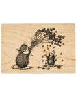 Spellbinders - Wood Mount Stamps - House-Mouse Flower Shower-ScrapbookPal