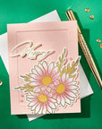 Spellbinders - Yana's Daisies Collection - Press Plates & Dies - Crafty Hugs Sentiments-ScrapbookPal