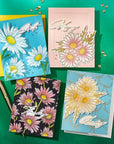 Spellbinders - Yana's Daisies Collection - Press Plates & Stencils - Daisy Shower-ScrapbookPal